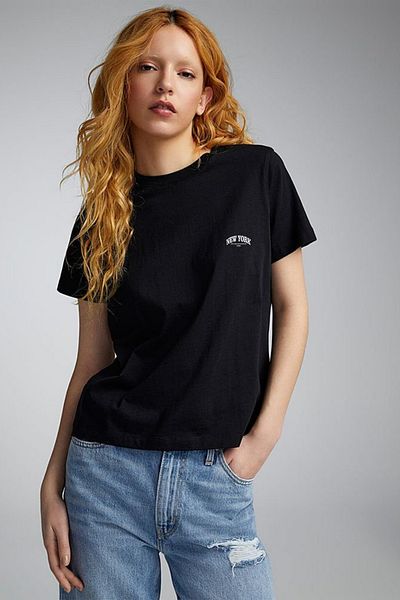 Superlife Superlife Women's Crew Neck New York Tshirt Spr25Tsk21
