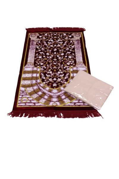 smart home Turkish Quilted Prayer Rug With Jalal In Embossed Quilted Islamic Graphic Design