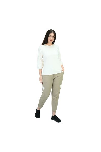 Giordano Women's 3/4 Sleeve Cotton Interlock Tee - Comfort & Style