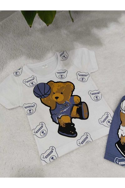 Store Cute Basketball Boy Summer Short Sleeve Set