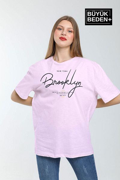 Superlife Γυναικείο μπλουζάκι με στάμπα Brooklyn με λαιμόκοψη Superlife