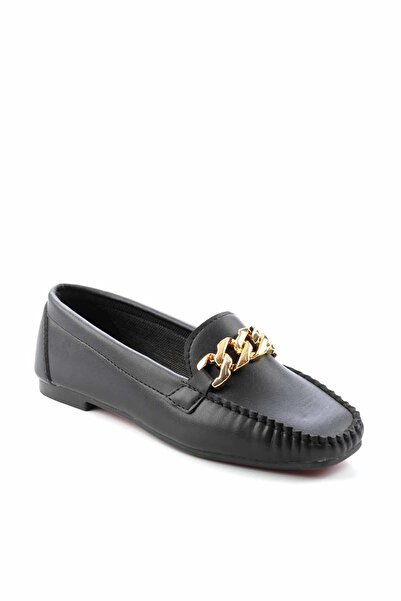Bambi Siyah Kadın Loafer Ayakkabı K01542122009