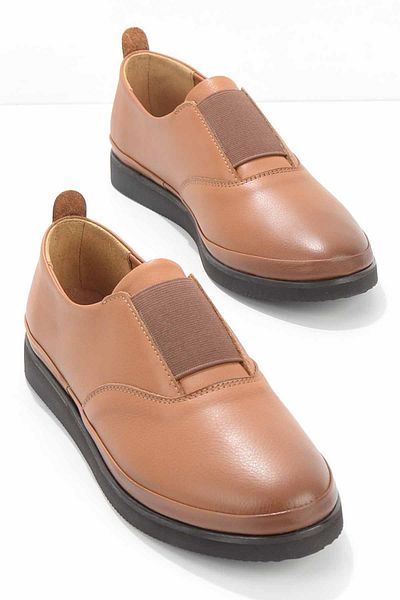Bambi Taba Δερμάτινα Γυναικεία Casual Παπούτσια K 01248028503