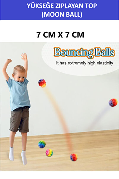 ZETCONCEPT MOON BALL (YÜKSEĞE ZIPLAYAN TOP) - 7 CM - SÜPER EĞLENCELİ UZAY TOPU-DESENLİ - SPACE BALL BOUNCY BALL
