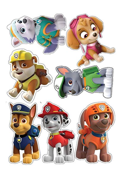 Sticksy Paw Patrol Sticker Telefon Laptop Notebook Tablet Defter Duvar Matara...