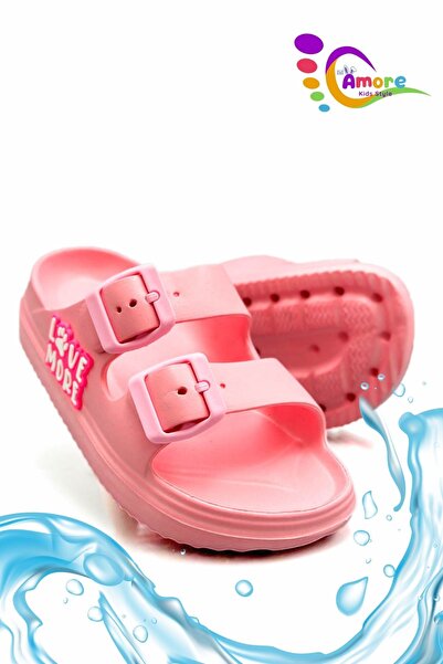 lil amore Pool Slippers - Home Cooking - Beach - Summer - Children's Slippers - Lm Pink