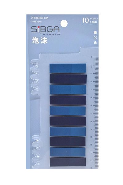 sibga tasarım Transparent Colored Post-It Note Paper - 200 Sheets Bookmark Sticker