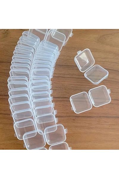 Nilgün 20Pcs Mini Jewelry Box Transparent Tidy Necklaces Earrings Jewelry Storage Storage Bin