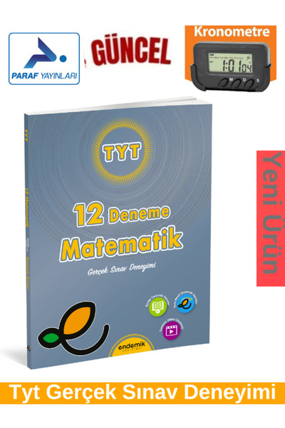 Fenomen Yayıncılık Endemik Yayınları 2025 Tyt Matematik12 Branş Deneme Seti+K...