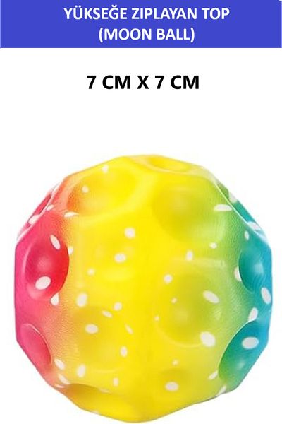 ZETCONCEPT Moon Ball (Ball Jumping Toward the High) - 7 cm - Super Fun Space Ball-Patterned - Space Ball Bouncy Ball