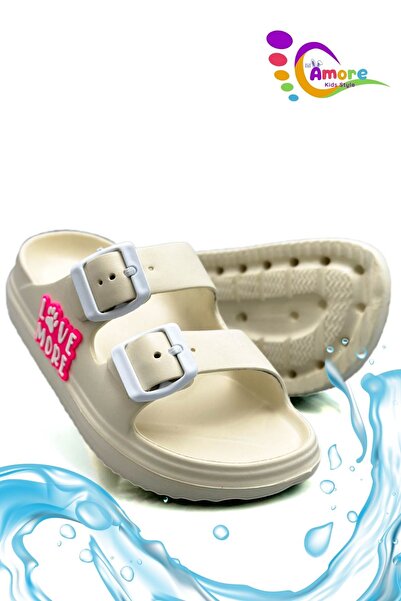 lil amore Pool and Beach Children's Slippers - Lm Ecru