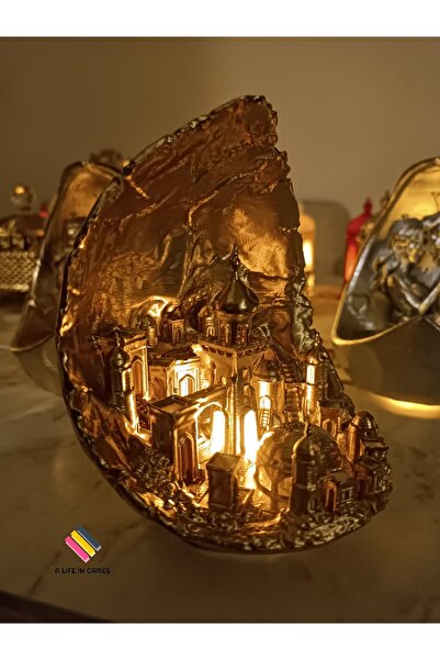 a life in games Ay Şehri (MOON CİTY) Ledli Dekoratif Obje Ev Ofis Dekor Balko...