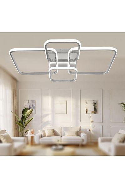 TT AYDINLATMA Tt500-4-Kr-White Light Tt Lighting Chrome Plated (White Light) Plofonyer 4 Led Chandelier