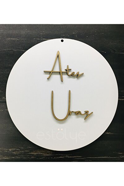 estölye Özel Pano Konsept Tasarım Isimli Bebek Çocuk Kapı Süsü Nişan Kına Nikah Düğün Isme Özel Kapı Süsü