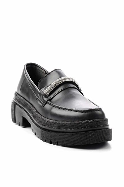 Bambi Siyah Kadın Loafer Ayakkabı K01891300409