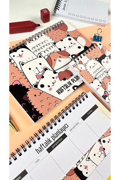 Apeirona Μίνι Σετ Σχεδιασμού |   Weekly Planner και ημερολόγιο για το να κάνετε - 2 σε 1
