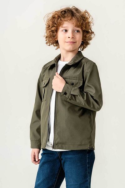 Gold Class Kidswear Яке за момчета с двоен джоб на гърдите и еластична регулируема талия