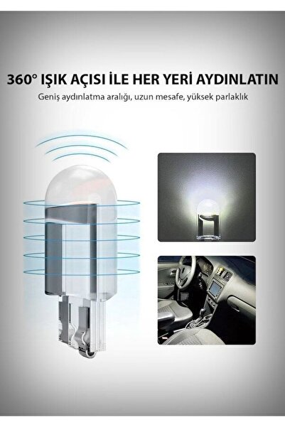 BoostZone Yeni Nesil T10 Led Beyaz, Park , Tavan ,plaka Ampülü