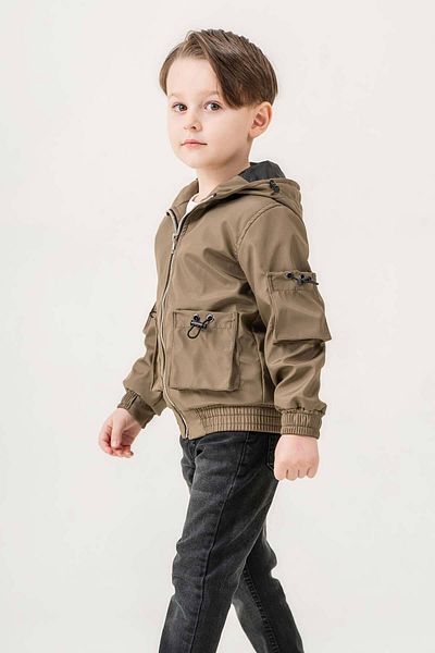 Gold Class Kidswear Водоустойчиво момчешко яке с подплата и качулка с двоен джоб