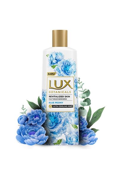 LUX Botanicals Revitalized Skin Shower Gel Blue Peony with Cooling Mint 250ml X 2