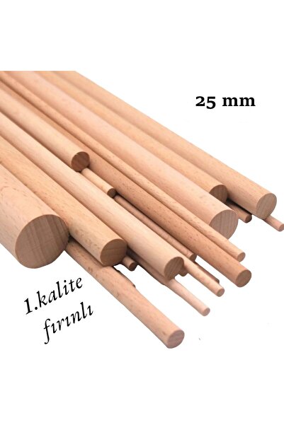 değerli hobi ahşap fırınlı kayın kavale çıta çubuk kavela 25 mm yivsiz 80 cm ...