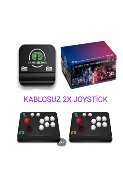 ATARI Kablosuz Çift Joystick Retro 10000 Oyun Tv Bağlanan Ateri Video Game 4k Oyun Makinesı