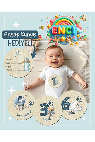 ENCİVA Bebek Anı Plakları Fotoğraf Çekimi Oda Dekoru Bebek Hediyelik YENİDOĞA...