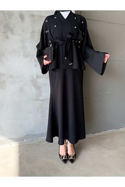 hacer ayaydın Stoned Fishtail 2-Piece Skirt-Blouse Set