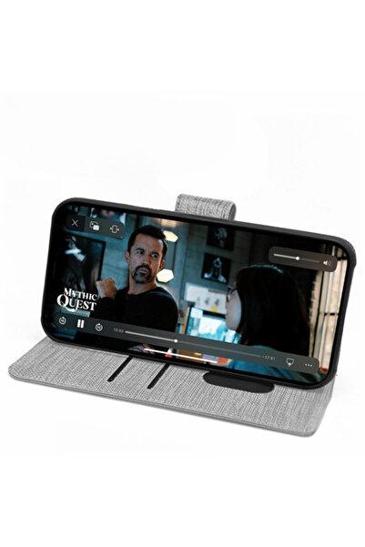 UPEKA Huawei P30 Kılıf Kumaş Desenli Cüzdanlı Standlı Kapaklı Kılıf