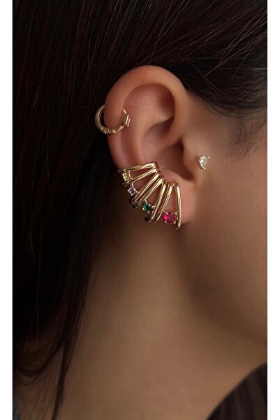 SU PERİSİ TAKI BİJUTERİ أقراط متعددة المظهر من حجر الذهب الملون