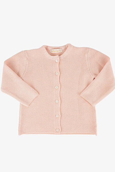 Katamino Düğmeli Kız Hırka - Somon