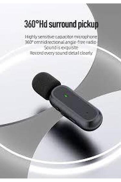 Busstier Kablosuz Yaka Mikrofonu - Akıllı Wireless Mikrofon, Gürültü Engelleyici, Şarj Kutulu
