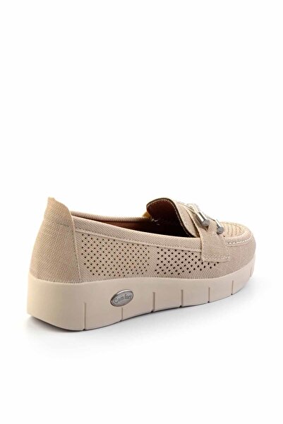 Bambi Vizon   Kadın Loafer Ayakkabı K01621050409