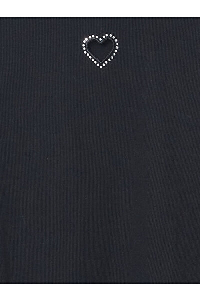 LC Waikiki Black Crew Neck Girl's T-Shirt and Shorts Skirt