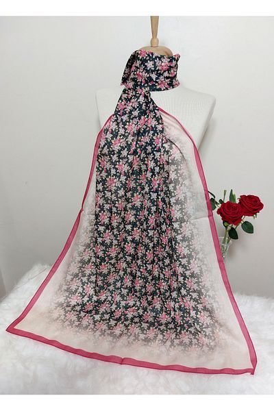 REMOMODA Floral Patterned Soft Cotton Shawl
