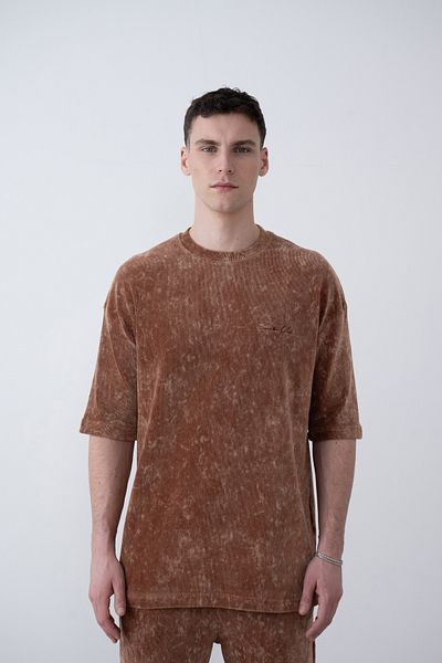 İLKCET MODA Ανδρικό μπλουζάκι Washed Embroidered Premium