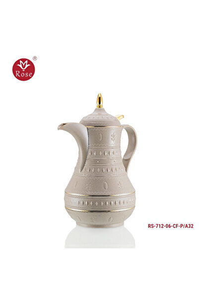 Rose ترمس روز 712 نصف لتر قهوة بيج غامق ضغاط ( 600 ) مل (حجم صغير)