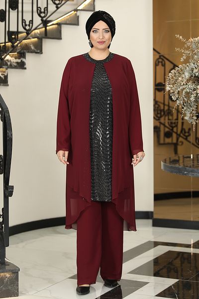 AHUNUR Tesettürde Mutluluk Divan Tesettür Double Set