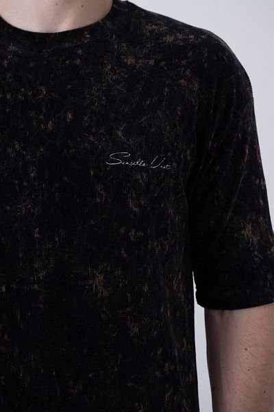 İLKCET MODA Ανδρικό μπλουζάκι Washed Embroidered Premium