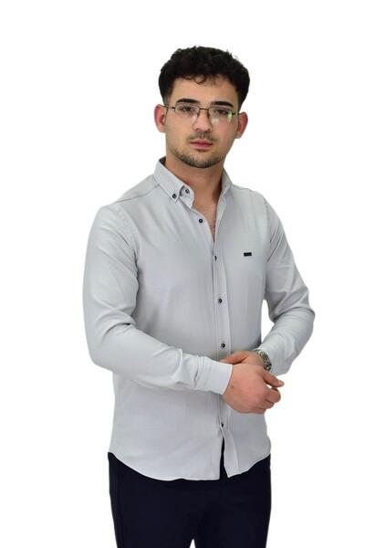 hodbehod Ανδρικό πουκάμισο Lycra Sports Silim Fit BGL-ST04327