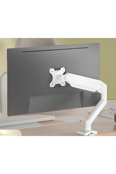 Hatreds حامل شاشة LCD / LED مع ممتص للصدمات، حامل شاشة Vesa أبيض 2-10 كجم 17-30 بوصة