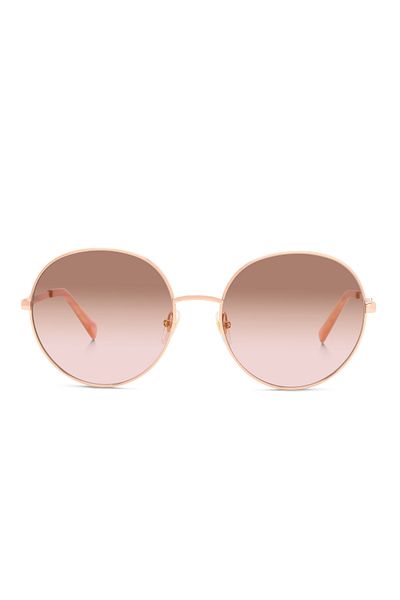 EYE'M Sunglasses Models;eye'm ;ir 2006/s, 57, Ddb, Brown Pink Metal Round Brown For Female