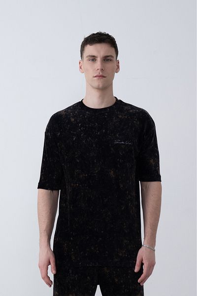 İLKCET MODA Ανδρικό μπλουζάκι Washed Embroidered Premium