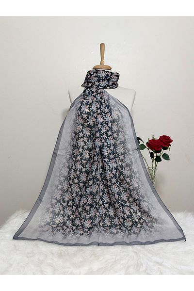 REMOMODA Floral Patterned Soft Cotton Shawl