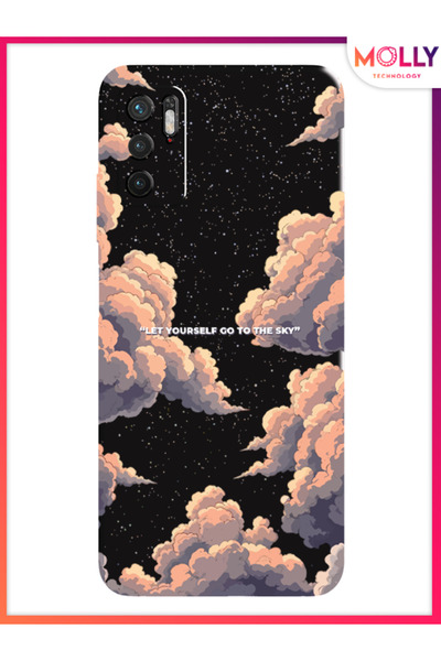 Molly Xiaomi Redmi Note 10 5G için Siyah The Sky Desenli Silikon Kılıf