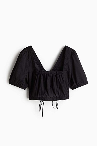 H&M Lacing-detail cotton blouse