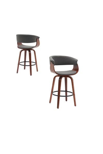 Ebticar Fabric Bar Chair-DARK GREY