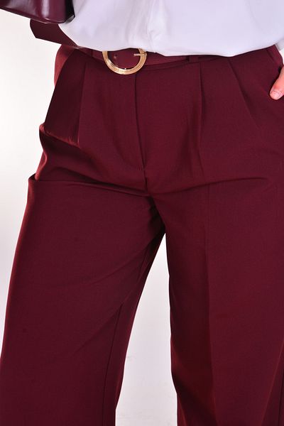 Melike Bakar Boutique Premium Quality Tok Fabric Belted Palazzo Trousers