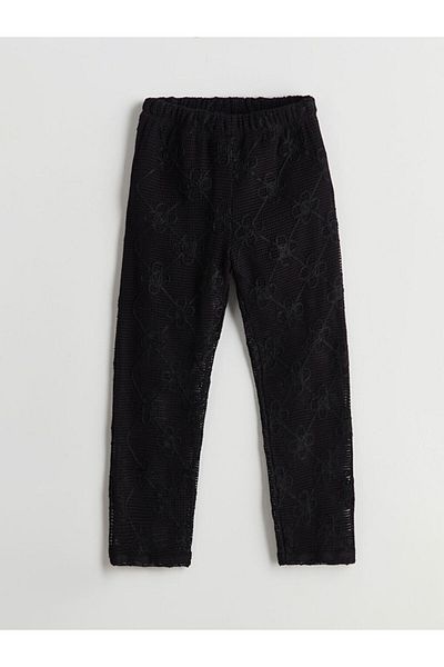 LC Waikiki Lcw Waist Elastic Lace Girl's Pants Fast Fashion
