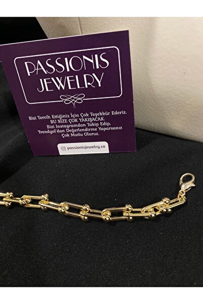 Passionis Jewelry Gold Zircon Stone Tiffany Chain Model Bracelet